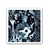 Four seasons wrapped canvas, a blend of winter, spring, summer, and autumn.